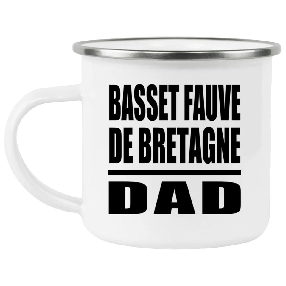 Basset Fauve De Bretagne Dad - 12oz Camping Mug
