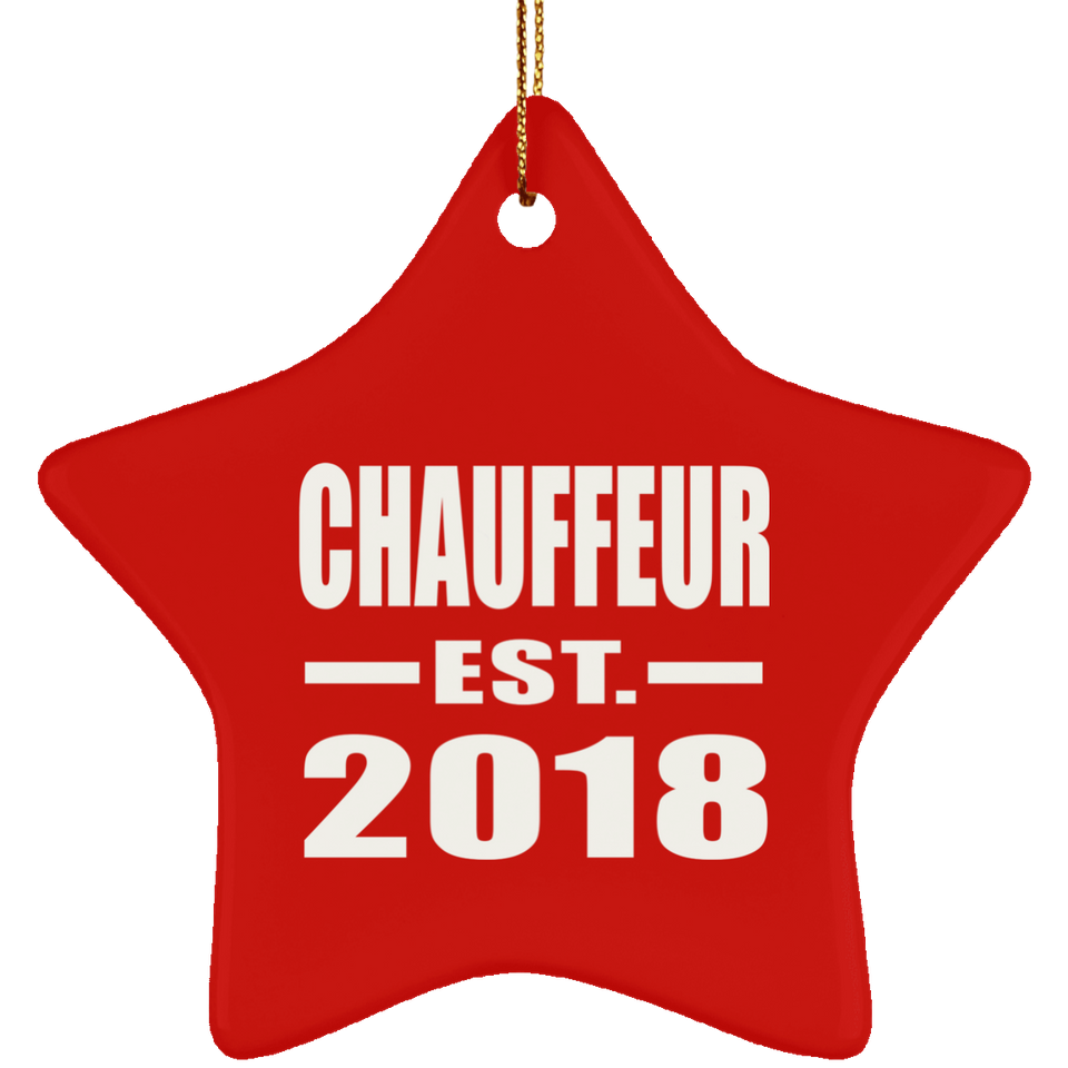 Chauffeur Established EST. 2018 - Star Ornament