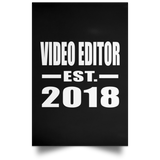 Video Editor Established EST. 2018 - Poster Portrait