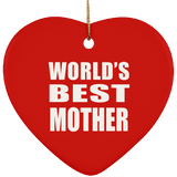 World's Best Mother - Heart Ornament