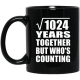 32nd Anniversary Square Root of 1024 Years Who's Counting - 11oz Coffee Mug Black