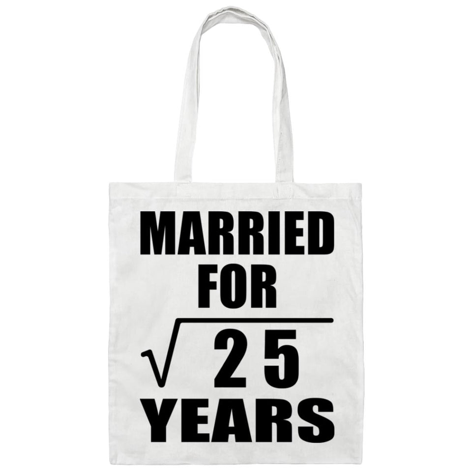 5th Anniversary Married For Square Root of 25 Years - Tote Bag White