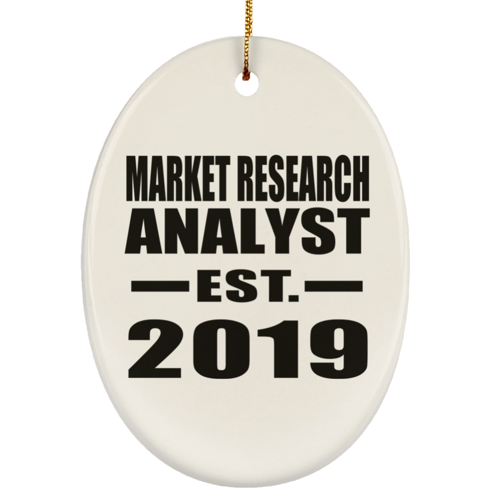 Market Research Analyst Established EST. 2019 - Oval Ornament