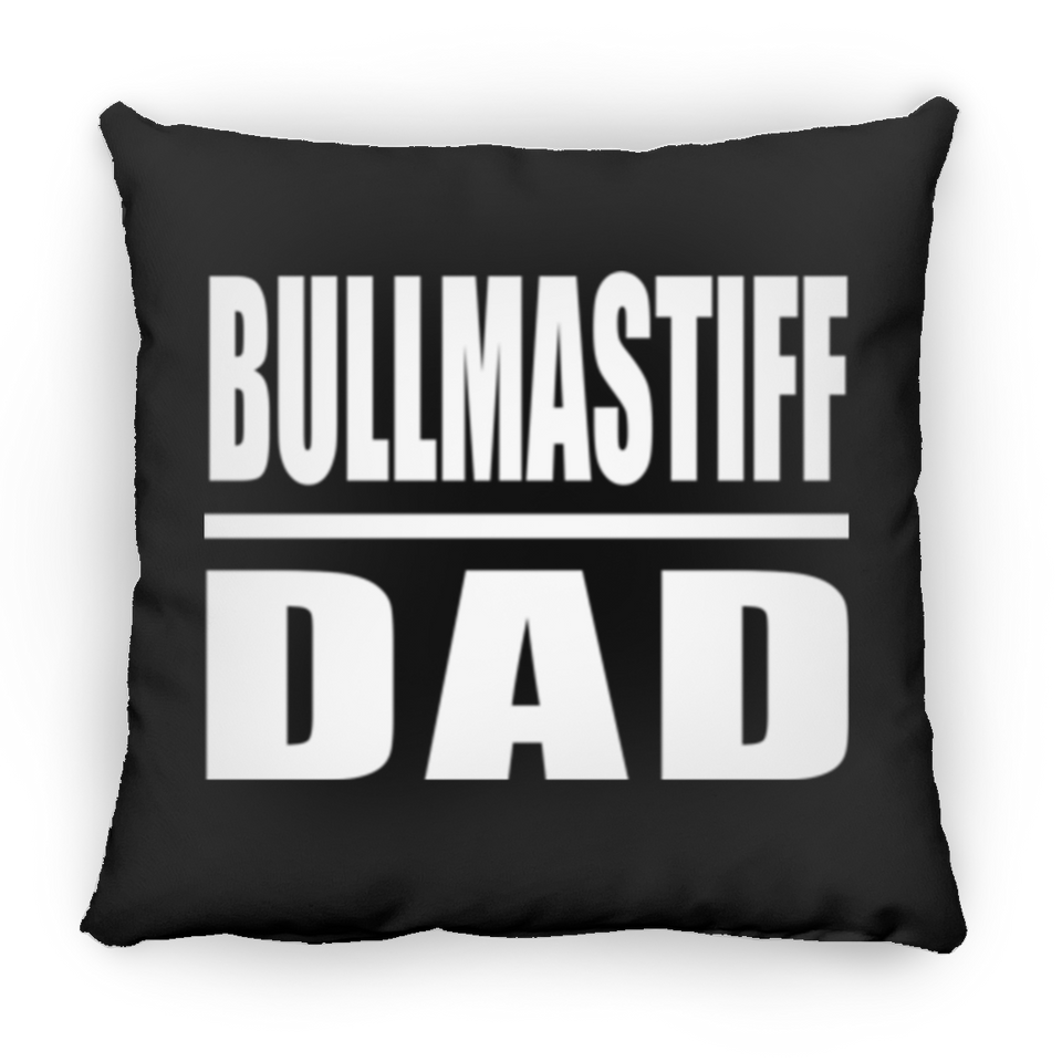 Bullmastiff Dad - Throw Pillow Black