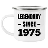 49th Birthday Legendary Since 1975 - 12oz Camping Mug