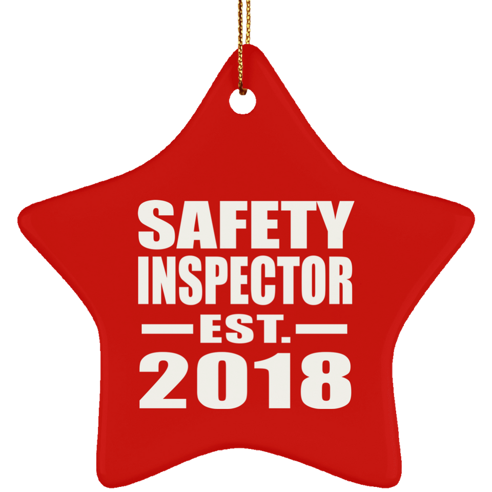 Safety Inspector Established EST. 2018 - Star Ornament