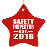 Safety Inspector Established EST. 2018 - Star Ornament