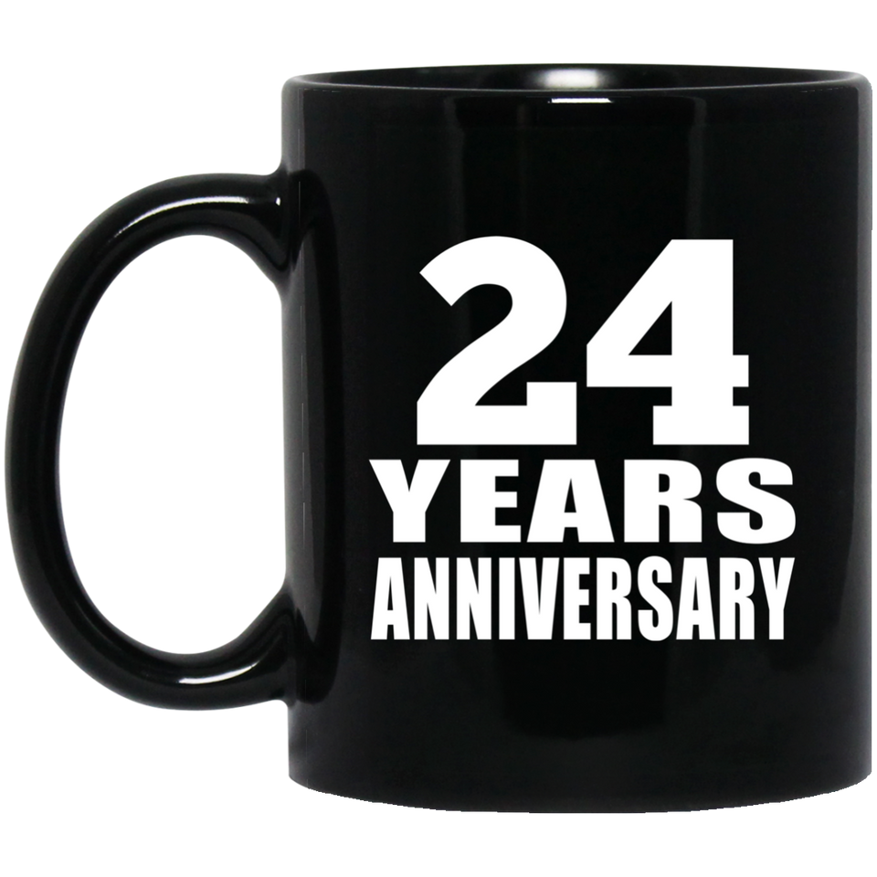 24th Anniversary 24 Years - 11 Oz Coffee Mug Black