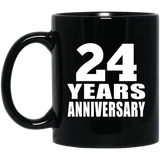 24th Anniversary 24 Years - 11 Oz Coffee Mug Black