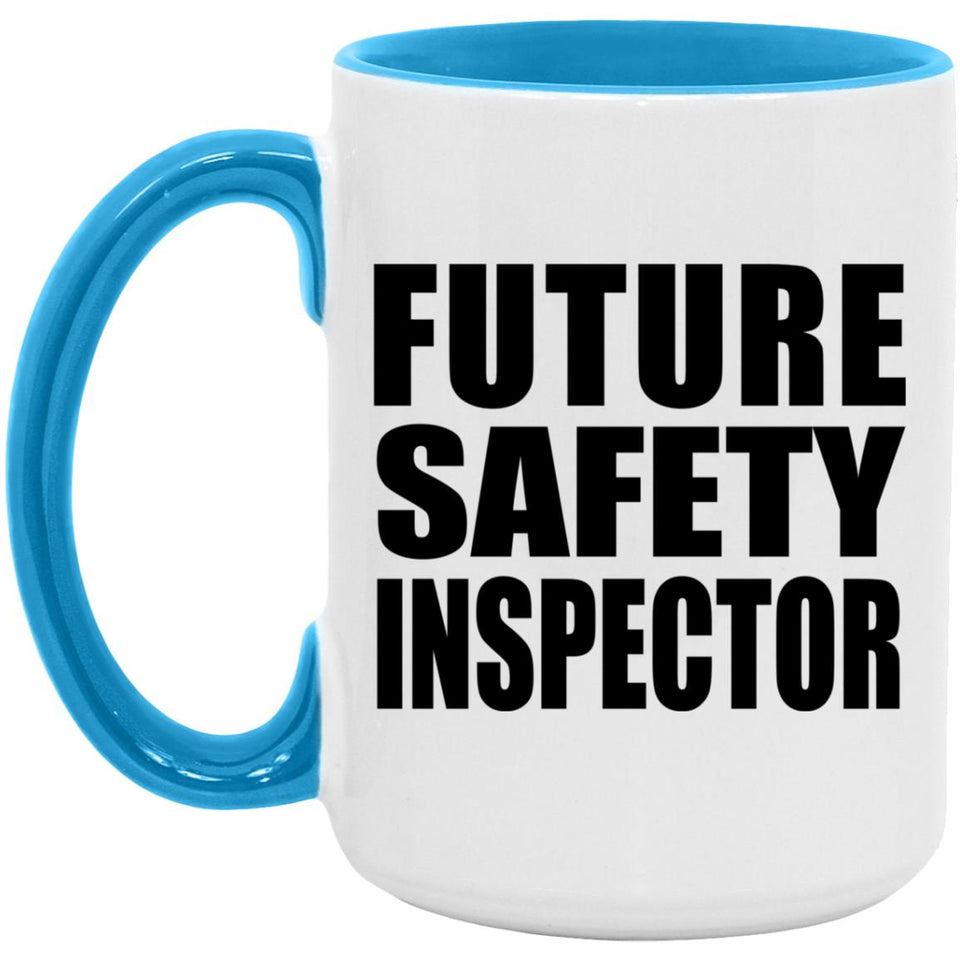 Future Safety Inspector - 15oz Accent Mug Blue