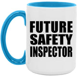 Future Safety Inspector - 15oz Accent Mug Blue