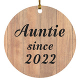 Auntie Since 2022 - Circle Ornament C