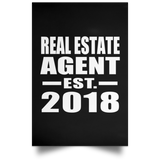 Real Estate Agent Established EST. 2018 - Poster Portrait