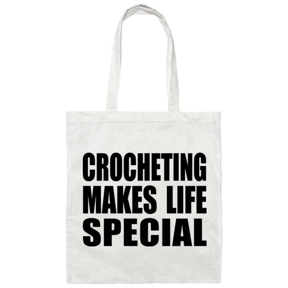 Crocheting Makes Life Special - Tote Bag White
