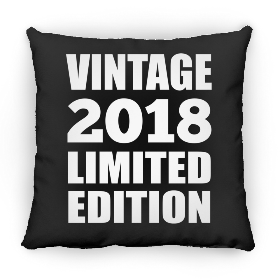 6th Birthday Vintage 2018 Limited Edition - Throw Pillow Black