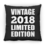 6th Birthday Vintage 2018 Limited Edition - Throw Pillow Black