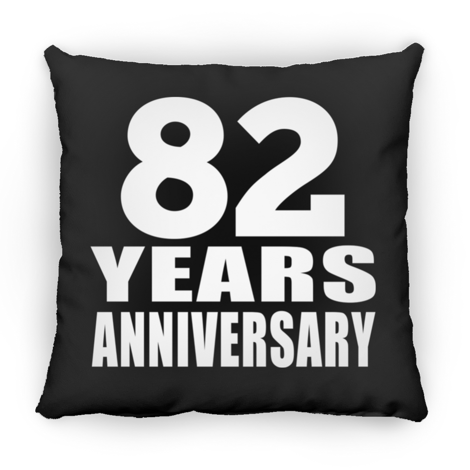 82nd Anniversary 82 Years - Throw Pillow Black