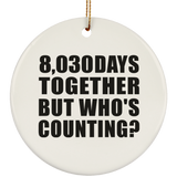22nd Anniversary 8,030 Days Together But Who's Counting - Circle Ornament