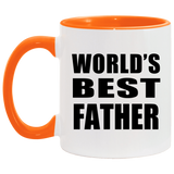 World's Best Father - 11oz Accent Mug Orange