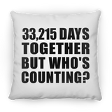 91st Anniversary 33,215 Days Together But Who's Counting - Throw Pillow