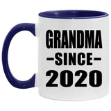 Grandma Since 2020 - 11oz Accent Mug Purple