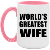 World's Greatest Wife - 15oz Accent Mug Pink