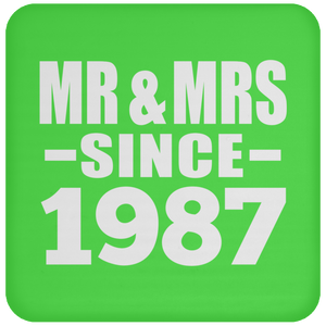 37th Anniversary Mr & Mrs Since 1987 - Drink Coaster