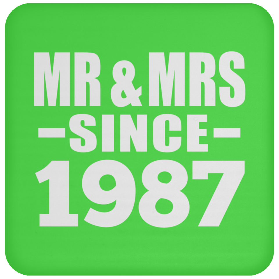 37th Anniversary Mr & Mrs Since 1987 - Drink Coaster