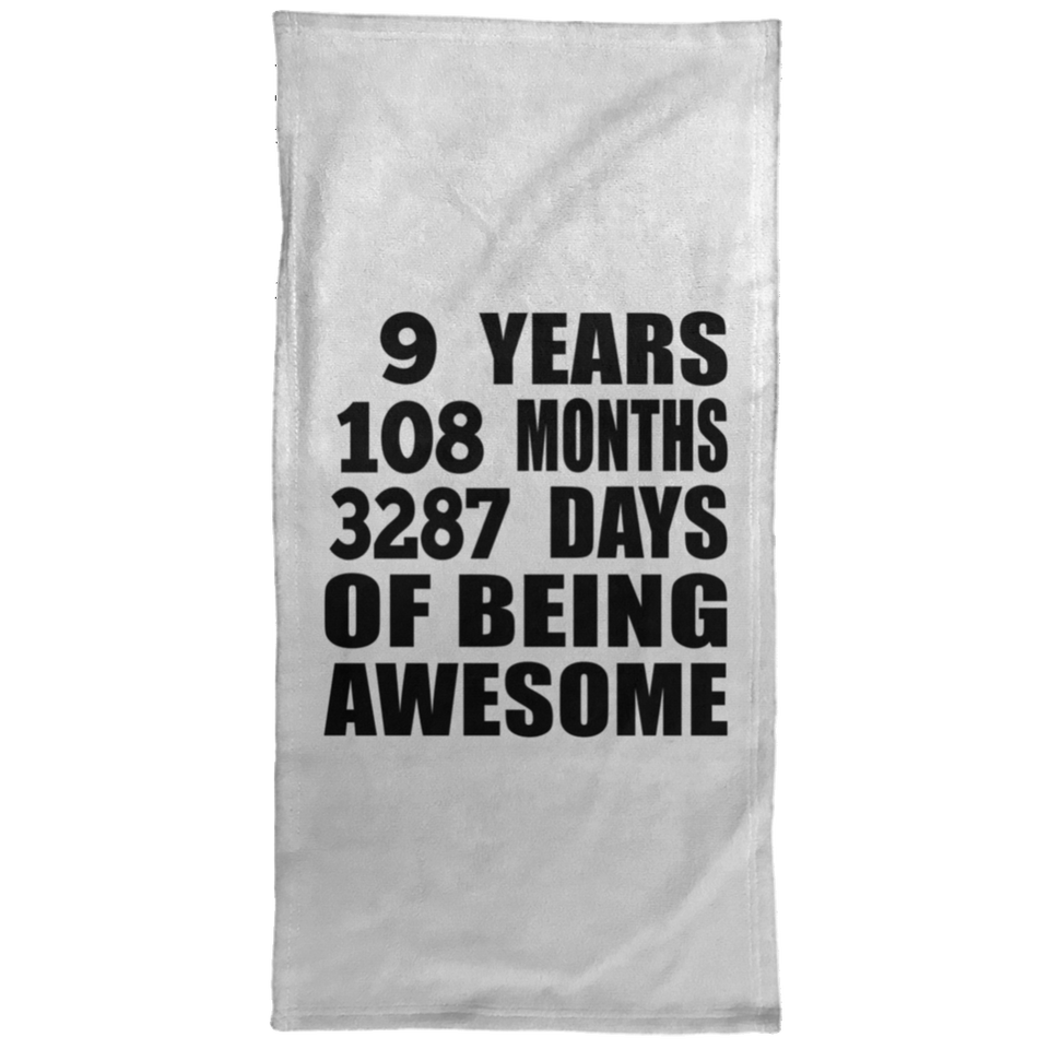 9th Birthday 9 Years 108 Months 3287 Days Of Awesome - Hand Towel