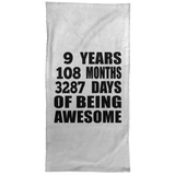 9th Birthday 9 Years 108 Months 3287 Days Of Awesome - Hand Towel