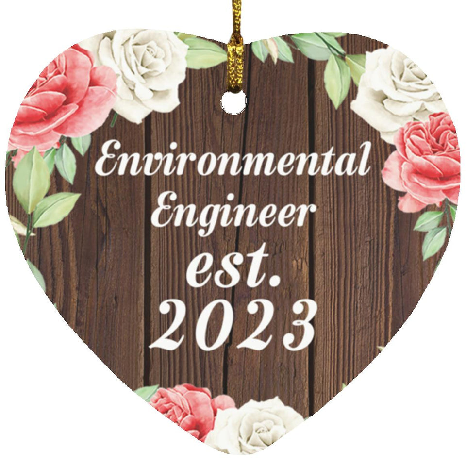 Environmental Engineer Established Est. 2023 - Heart Ornament A