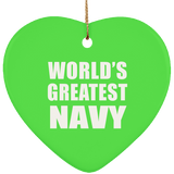 World's Greatest Navy - Heart Ornament