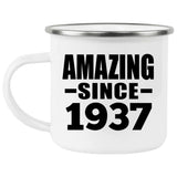 87th Birthday Amazing Since 1937 - 12oz Camping Mug