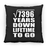 86th Anniversary Square Root of 7396 Years Lifetime To Go - Throw Pillow Black