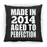 10th Birthday Made In 2014 Aged to Perfection - Throw Pillow Black
