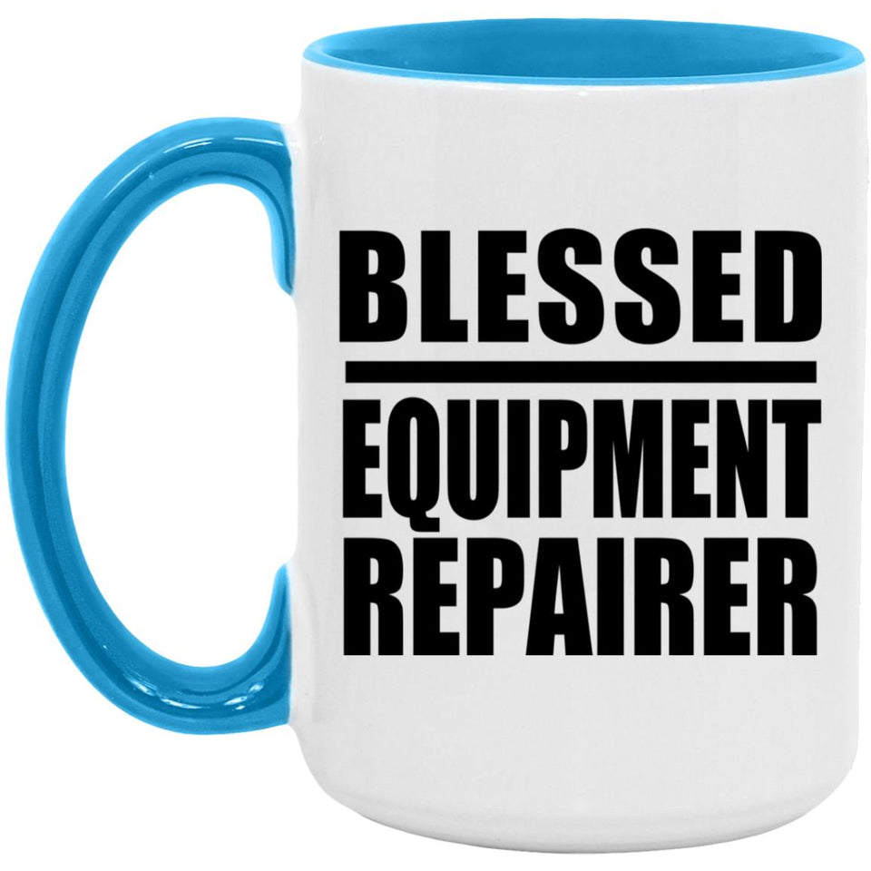 Blessed Equipment Repairer - 15oz Accent Mug Blue