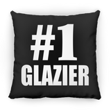 Number One #1 Glazier - Throw Pillow Black