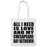 All I Need Is Love And My Chesapeake Bay Retriever - Tote Bag White