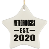 Meteorologist Established EST. 2020 - Star Ornament