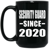 Security Guard Since 2020 - 15oz Coffee Mug Black