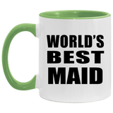 World's Best Maid - 11oz Accent Mug Green