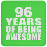 96th Birthday 96 Years Of Being Awesome - Drink Coaster