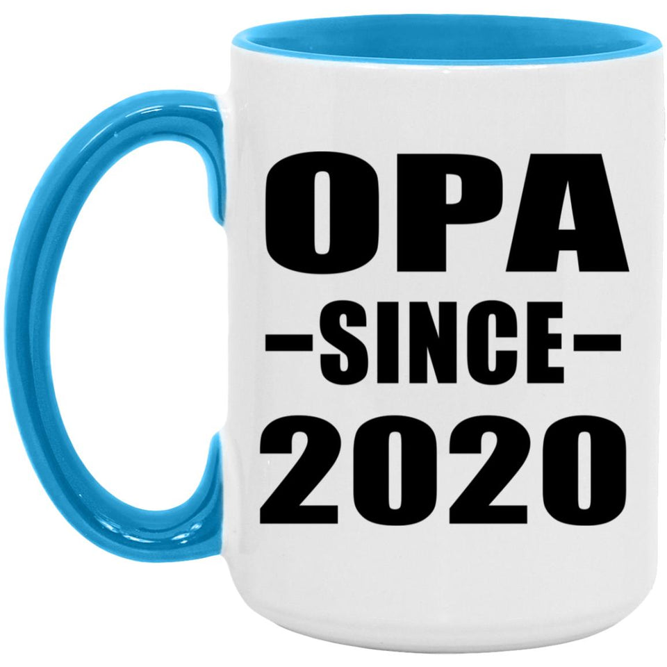 Opa Since 2020 - 15oz Accent Mug Blue