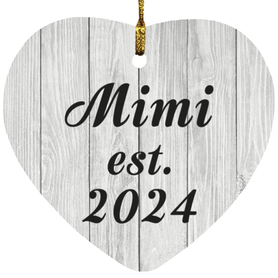 Mimi Established Est. 2024 - Heart Ornament F