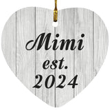 Mimi Established Est. 2024 - Heart Ornament F