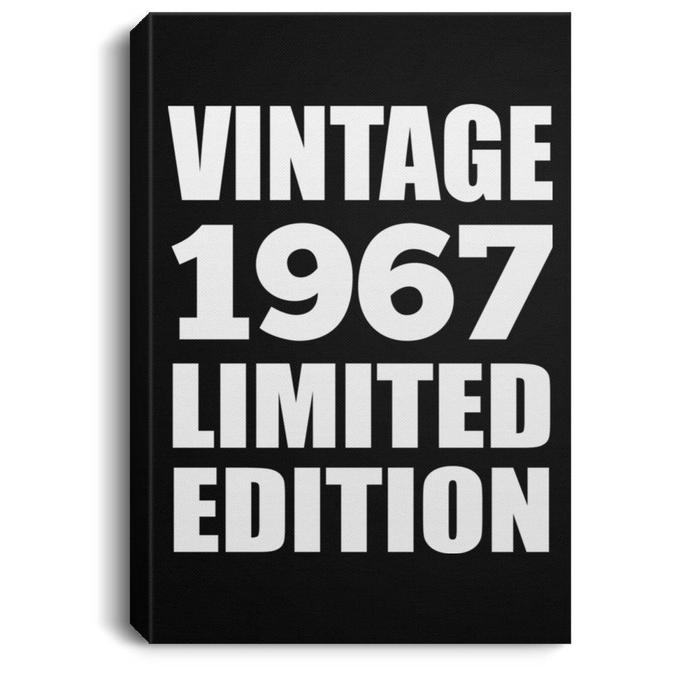 57th Birthday Vintage 1967 Limited Edition - Canvas Portrait