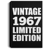 57th Birthday Vintage 1967 Limited Edition - Canvas Portrait