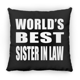 World's Best Sister In Law - Throw Pillow Black