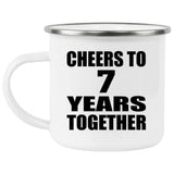 7th Anniversary Cheers To 7 Years Together - 12oz Camping Mug