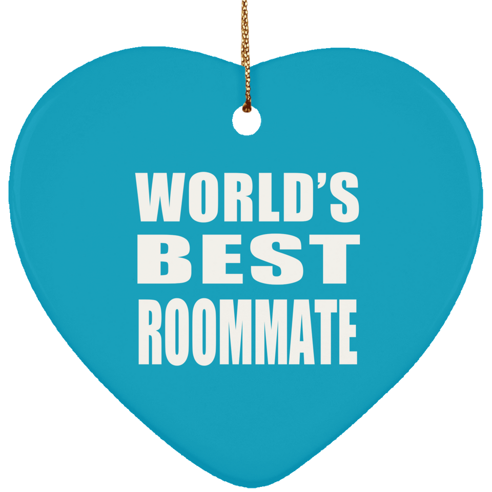 World's Best Roommate - Heart Ornament